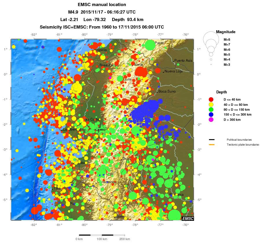 regional historical seismicity