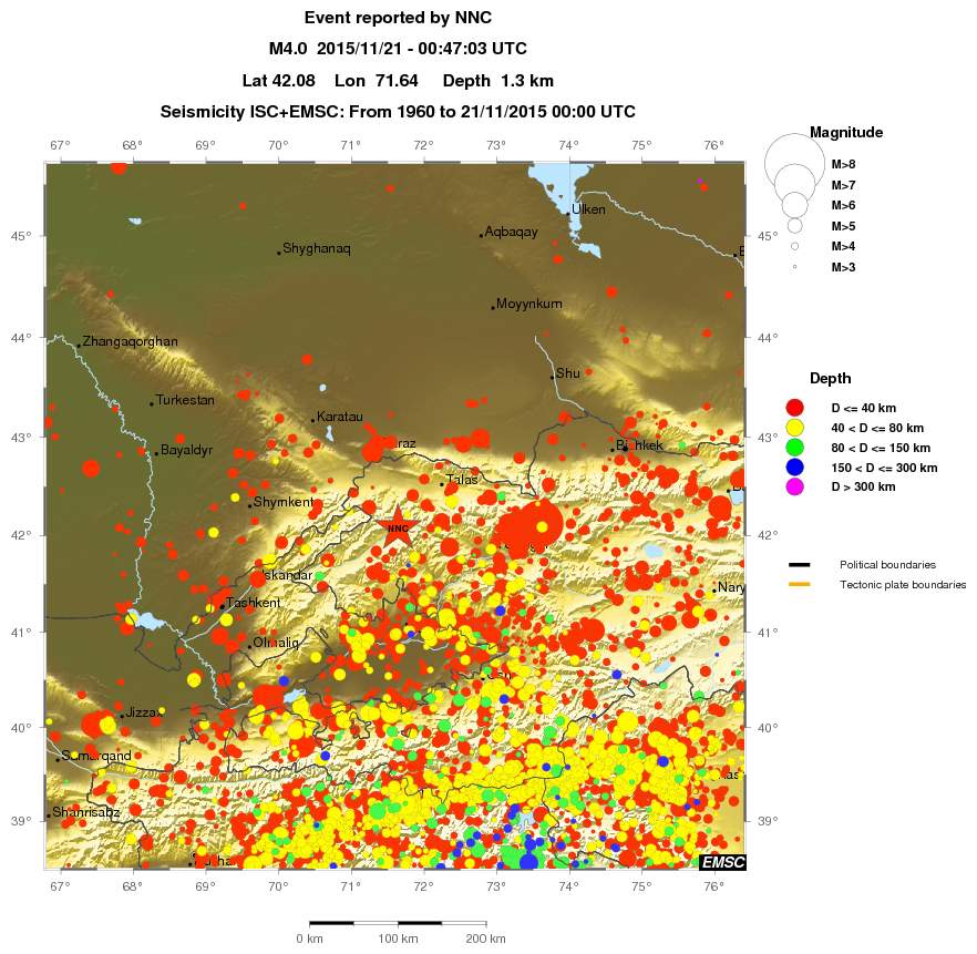 regional historical seismicity