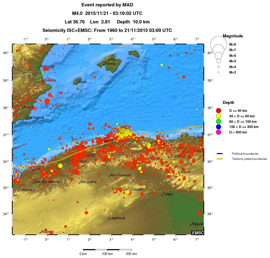 regional historical seismicity