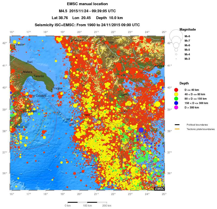 regional historical seismicity