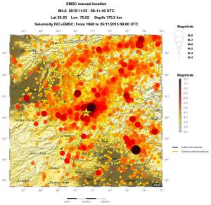 regional magnitude historical seismicity