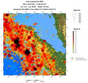 regional magnitude historical seismicity