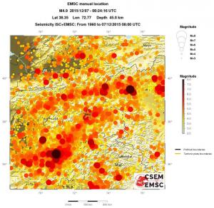 regional magnitude historical seismicity