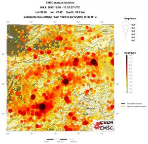 regional magnitude historical seismicity