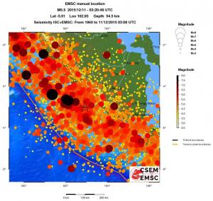 regional magnitude historical seismicity