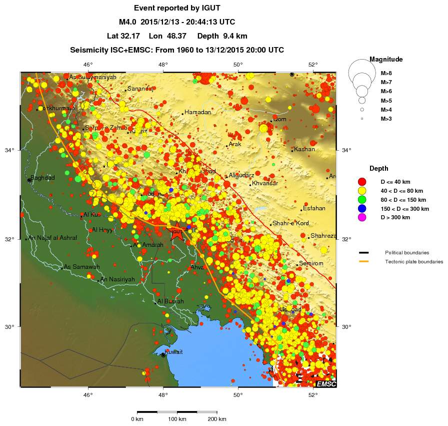 regional historical seismicity