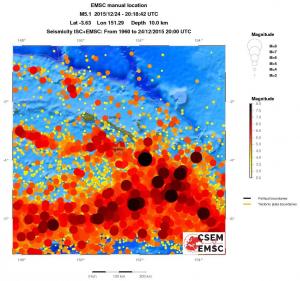 regional magnitude historical seismicity