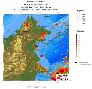 regional magnitude historical seismicity