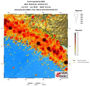 regional magnitude historical seismicity