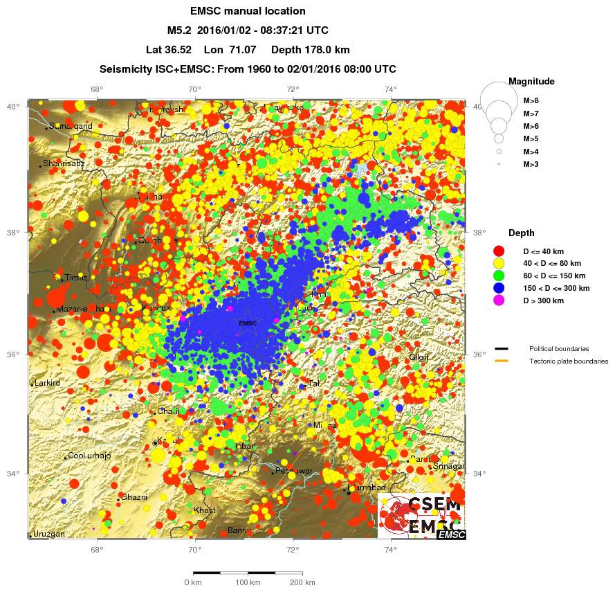 regional historical seismicity