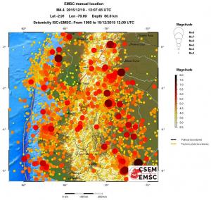 regional magnitude historical seismicity