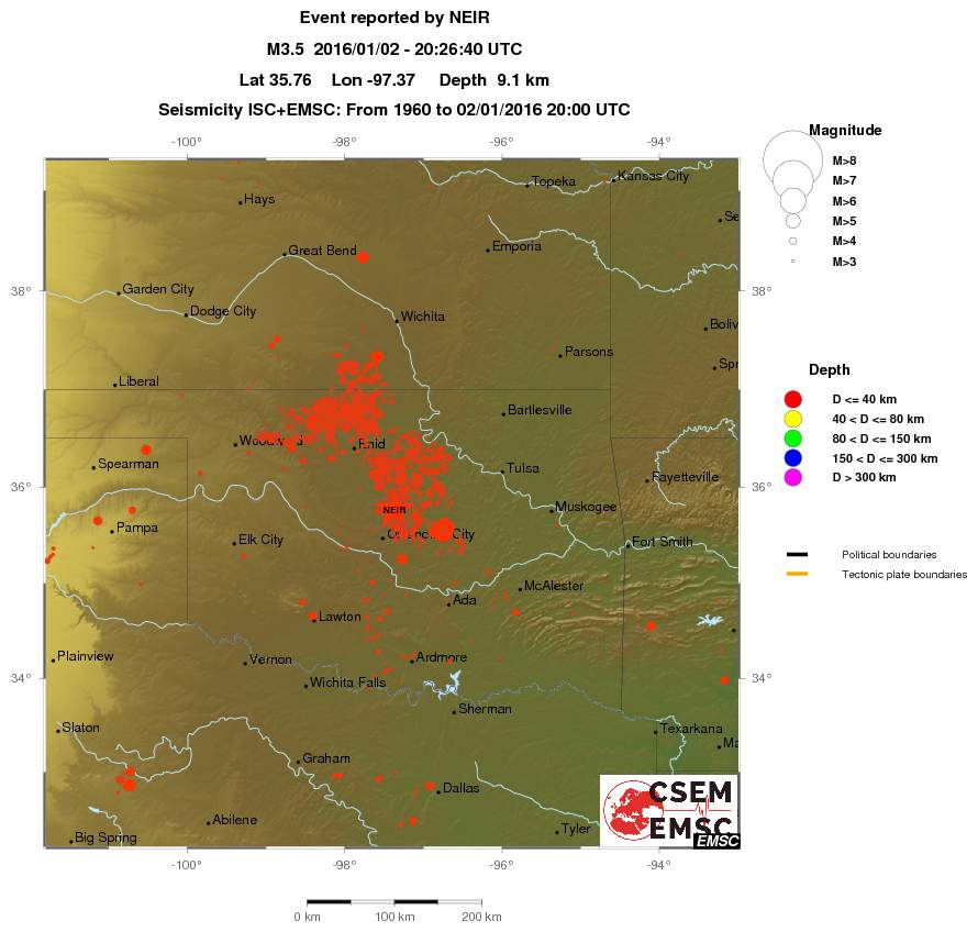 regional historical seismicity