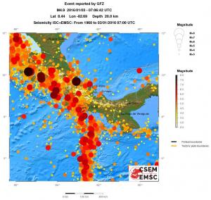 regional magnitude historical seismicity