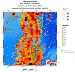 regional magnitude historical seismicity