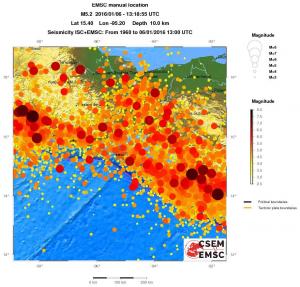 regional magnitude historical seismicity