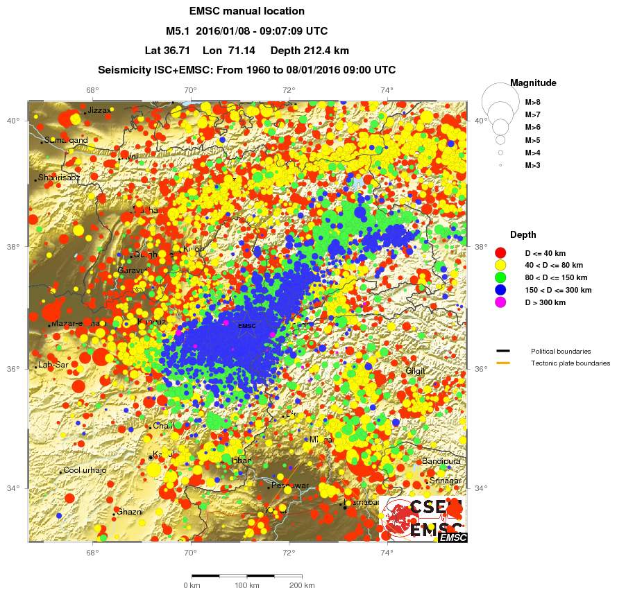 regional historical seismicity
