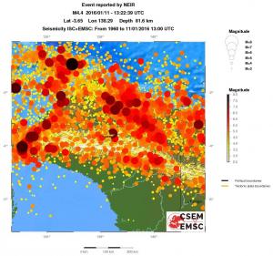 regional magnitude historical seismicity