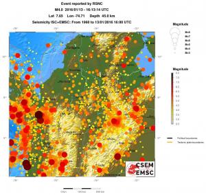 regional magnitude historical seismicity