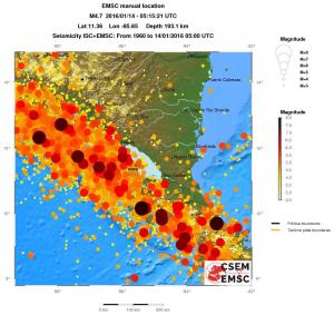regional magnitude historical seismicity