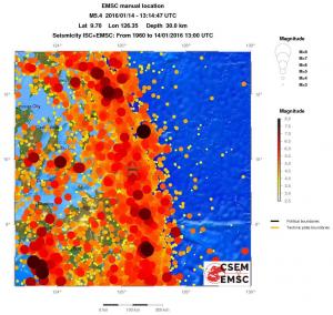 regional magnitude historical seismicity