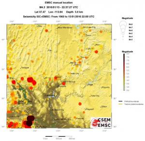 regional magnitude historical seismicity