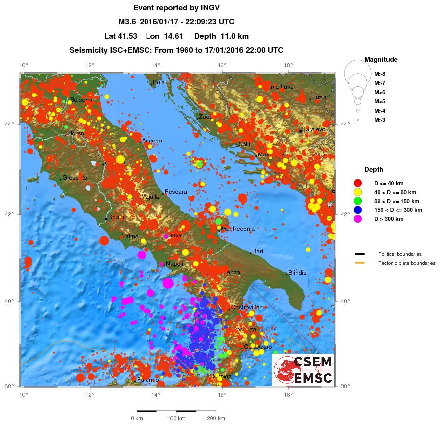 regional historical seismicity