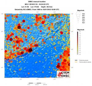 regional magnitude historical seismicity