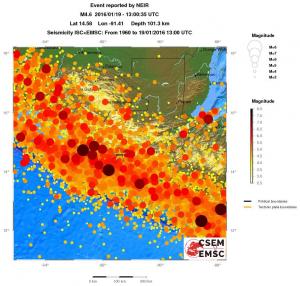 regional magnitude historical seismicity