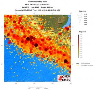 regional magnitude historical seismicity