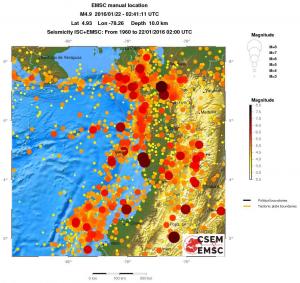 regional magnitude historical seismicity