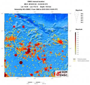 regional magnitude historical seismicity
