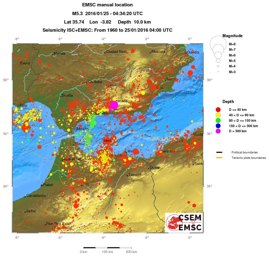 regional historical seismicity