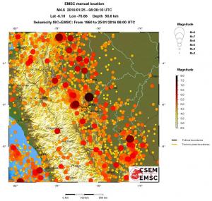 regional magnitude historical seismicity