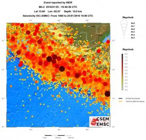 regional magnitude historical seismicity