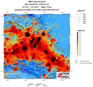 regional magnitude historical seismicity