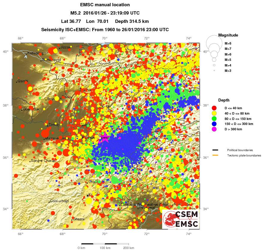 regional historical seismicity