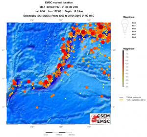 regional magnitude historical seismicity