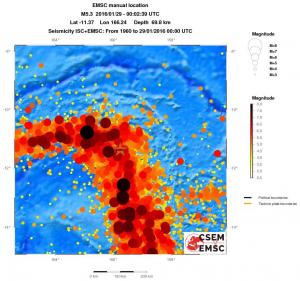 regional magnitude historical seismicity