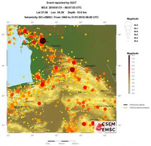 regional magnitude historical seismicity