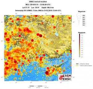 regional magnitude historical seismicity