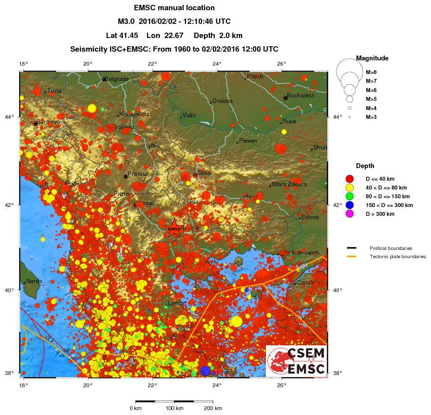 regional historical seismicity