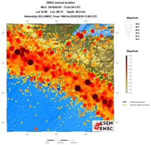 regional magnitude historical seismicity