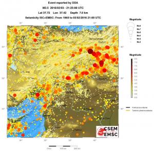 regional magnitude historical seismicity