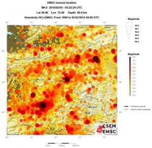 regional magnitude historical seismicity