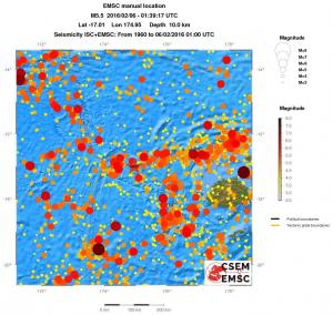 regional magnitude historical seismicity
