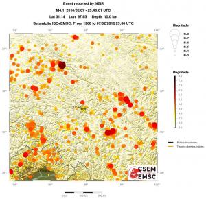 regional magnitude historical seismicity