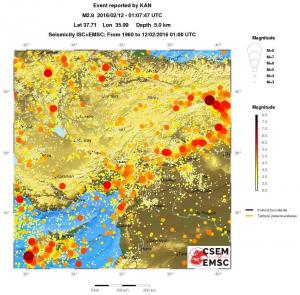 regional magnitude historical seismicity