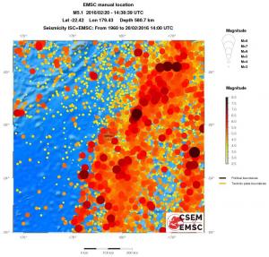 regional magnitude historical seismicity