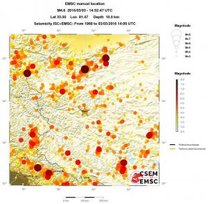 regional magnitude historical seismicity