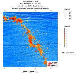 regional magnitude historical seismicity